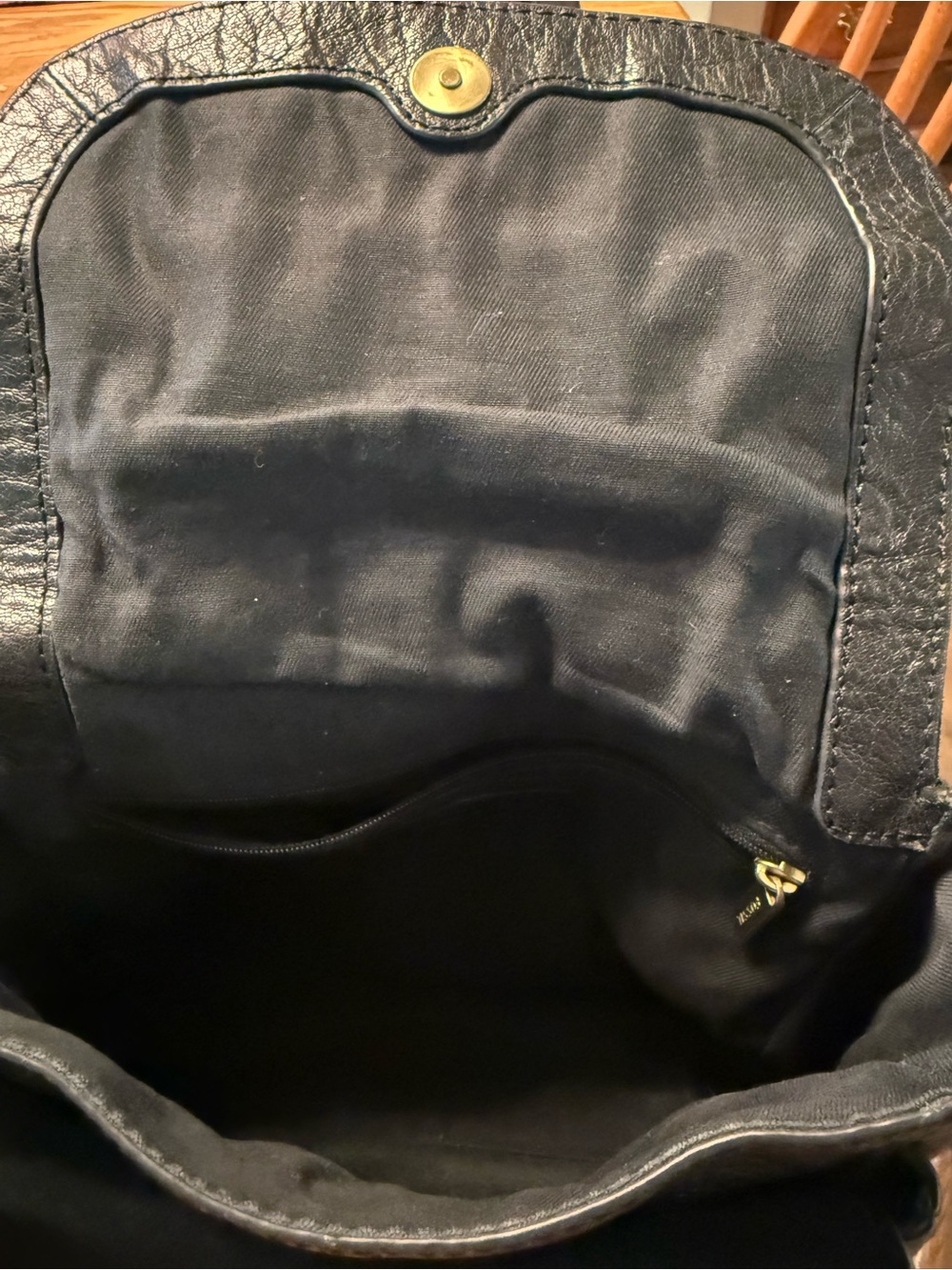 Fossil Peyton Flap Crossbody Black Pebbled Leather – ZB6918 - Picture 11 of 16